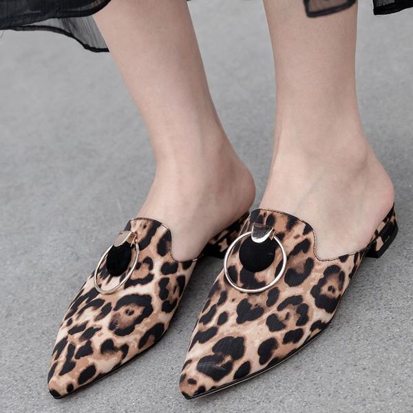 slippers leopard women slingbacks shoes pointed toe metal decor spring summer flat ladies casual female flats for girls, Black
slippers leopard women slingbacks shoes pointed toe metal decor spring summer flat ladies casual female flats for girls, Black