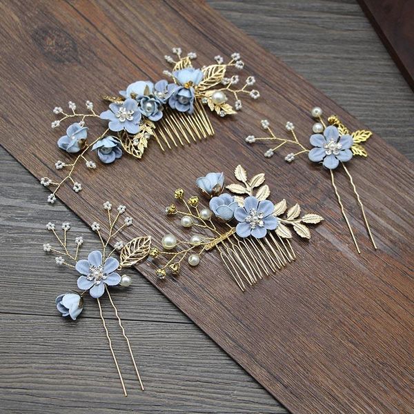 hair clips & barrettes ladies delicate luxury wedding party jewelry women handmade flower comb pins girls candy blue color, Golden;silver
hair clips & barrettes ladies delicate luxury wedding party jewelry women handmade flower comb pins girls candy blue color, Golden;silver