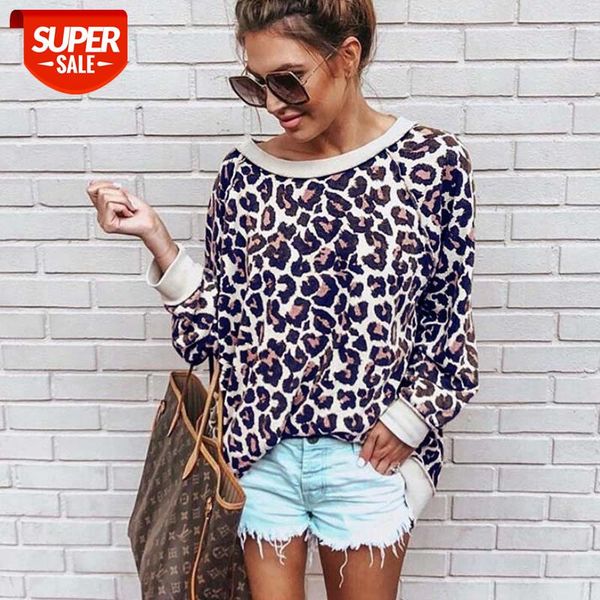 2019 new fashion women sweatshirt round neck print leopard jersey loose shirt 5 colors women pullovers #dx8e, Black
2019 new fashion women sweatshirt round neck print leopard jersey loose shirt 5 colors women pullovers #dx8e, Black