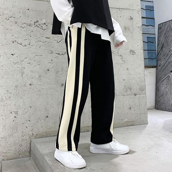men's pants 2021 spring and autumn youth loose striped color matching straight fashion casual all-match sports, Black
men's pants 2021 spring and autumn youth loose striped color matching straight fashion casual all-match sports, Black
