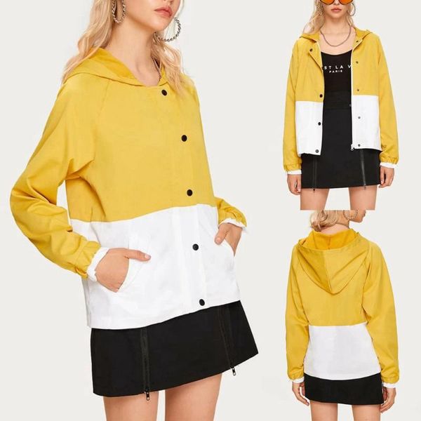 women's jackets autumn winter coat womens casual patchwork long sleeve windbreaker cardigan hooded jacket w1205, Black;brown
women's jackets autumn winter coat womens casual patchwork long sleeve windbreaker cardigan hooded jacket w1205, Black;brown