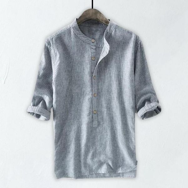 men's casual shirts cotton linen blouse men home pure color button summer male solid half sleeve retro comfortable tunic, White;black
men's casual shirts cotton linen blouse men home pure color button summer male solid half sleeve retro comfortable tunic, White;black