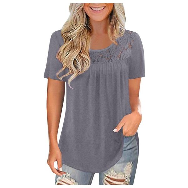 women's t-shirt lace splicing t shirt women solid color o-neck short sleeve summer clothes for tshirts camisetas de mujer, White
women's t-shirt lace splicing t shirt women solid color o-neck short sleeve summer clothes for tshirts camisetas de mujer, White