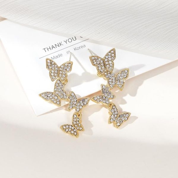 stud korean fashion butterfly earrings for women temperament style cute girl zircon jewelry wholesale gifts party, Golden;silver
stud korean fashion butterfly earrings for women temperament style cute girl zircon jewelry wholesale gifts party, Golden;silver