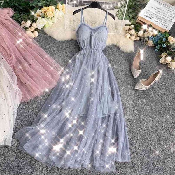 women backless strap dress korean v neck sleeveless a-line party summer sweet shinny sequined beach long 210602, White
women backless strap dress korean v neck sleeveless a-line party summer sweet shinny sequined beach long 210602, White