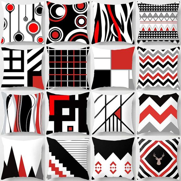 cushion/decorative pillow black red geometric pattern polyester throw living room cushion cover car home decoration sofa decorative pillowca
cushion/decorative pillow black red geometric pattern polyester throw living room cushion cover car home decoration sofa decorative pillowca