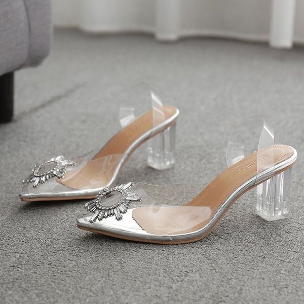 2021 summer transparent high heels sandals women slip-on pointed toe pumps shoes fashion comfort silver party sandals, Black
2021 summer transparent high heels sandals women slip-on pointed toe pumps shoes fashion comfort silver party sandals, Black