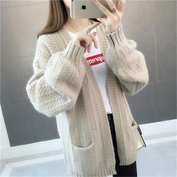 ladies autumn blouse sweater knit cardigan jacket spring women's 2021 new version of the self-cultivation wild 55w7, White;black
ladies autumn blouse sweater knit cardigan jacket spring women's 2021 new version of the self-cultivation wild 55w7, White;black