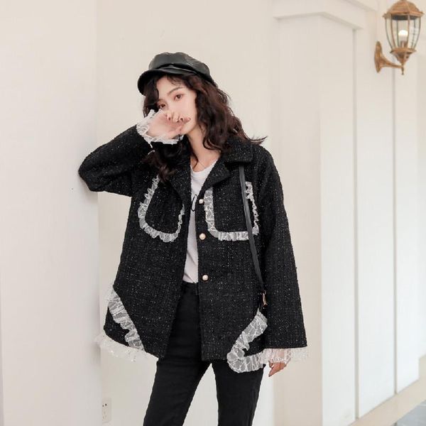 women's jackets short coat female spring 2021 net red korean version loose large size gentle wind retro hong kong flavor blouse ly416, Black;brown
women's jackets short coat female spring 2021 net red korean version loose large size gentle wind retro hong kong flavor blouse ly416, Black;brown