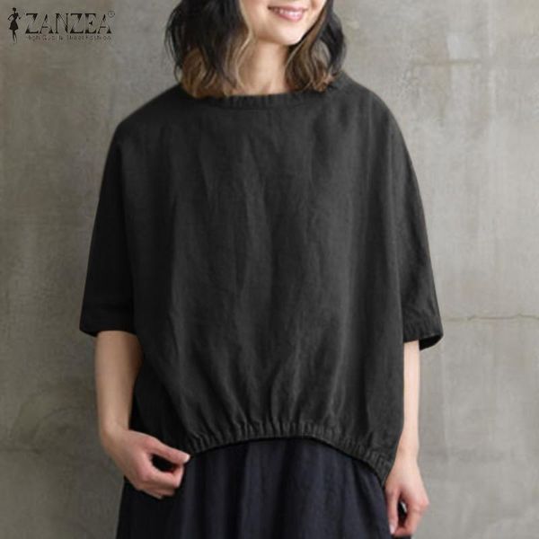 women's blouses & shirts fashion women blouse 2022 summer office lady cotton linen casual solid short sleeve drawstring loose bl, White
women's blouses & shirts fashion women blouse 2022 summer office lady cotton linen casual solid short sleeve drawstring loose bl, White