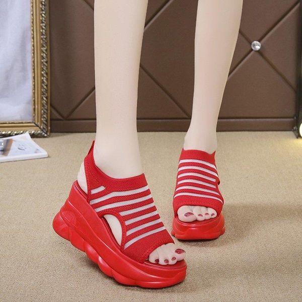 wedge sandals women shoes knitted sandals breathable height increase summer beach shoes sandalia feminina 2021, Black
wedge sandals women shoes knitted sandals breathable height increase summer beach shoes sandalia feminina 2021, Black