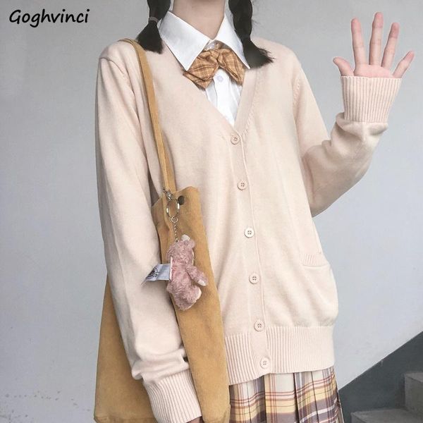 women's knits & tees cardigan women knitted v-neck pockets single breasted all-match students solid sweaters japanese style loose-fitti, White
women's knits & tees cardigan women knitted v-neck pockets single breasted all-match students solid sweaters japanese style loose-fitti, White