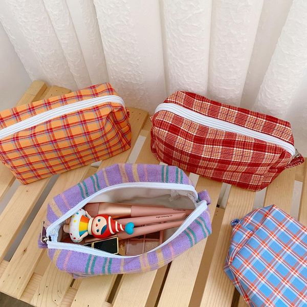 cosmetic bags & cases colorful plaid bag korean makeup organizer women necesserie toiletry cotton fabric girl make up brush storage pouch
cosmetic bags & cases colorful plaid bag korean makeup organizer women necesserie toiletry cotton fabric girl make up brush storage pouch