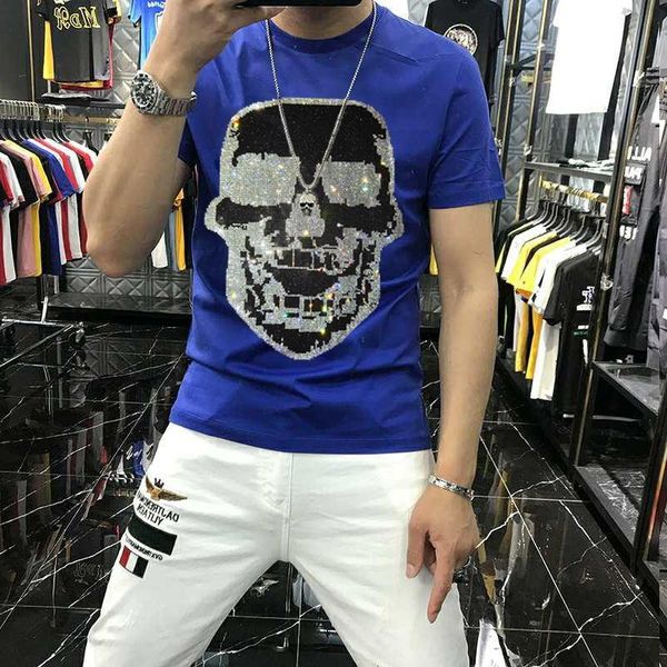 men's t-shirts brand rhinestone skull design male t-shirt fashion slim short sleeve m-5xl european, White;black
men's t-shirts brand rhinestone skull design male t-shirt fashion slim short sleeve m-5xl european, White;black
