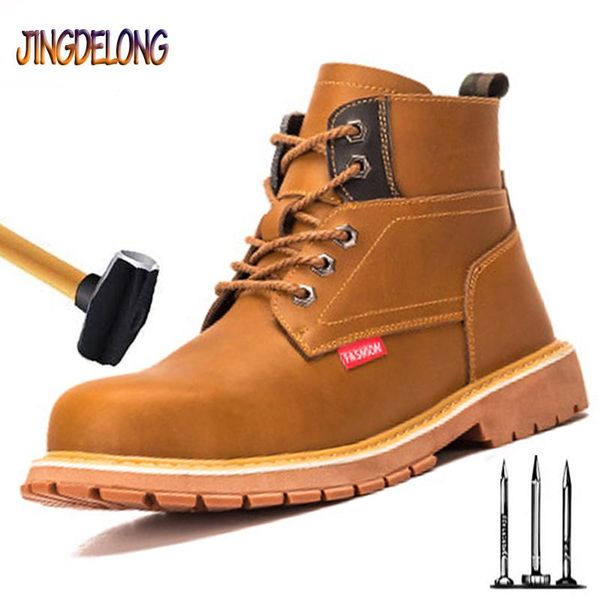 boots fashion men sneakers toe soft bottombrand men's steel safety shoes puncture-proof work mans footwear, Black
boots fashion men sneakers toe soft bottombrand men's steel safety shoes puncture-proof work mans footwear, Black