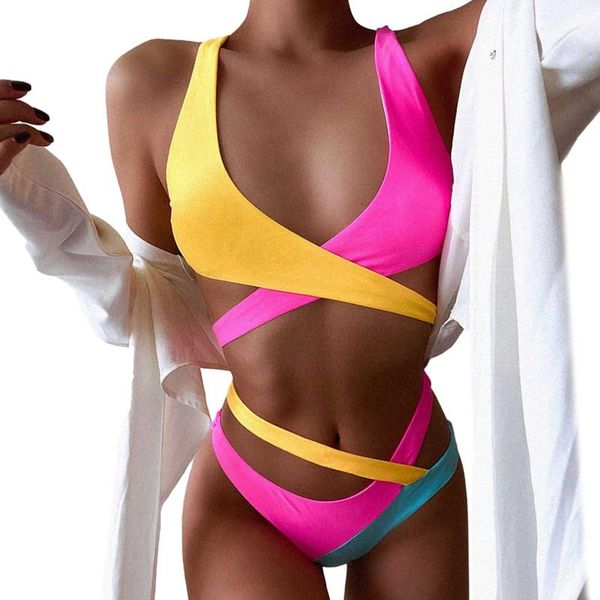 colorful splicing bikini female swimsuit women swimwear piece bikini set asymmetric mid waist bather bathing suit swim
colorful splicing bikini female swimsuit women swimwear piece bikini set asymmetric mid waist bather bathing suit swim