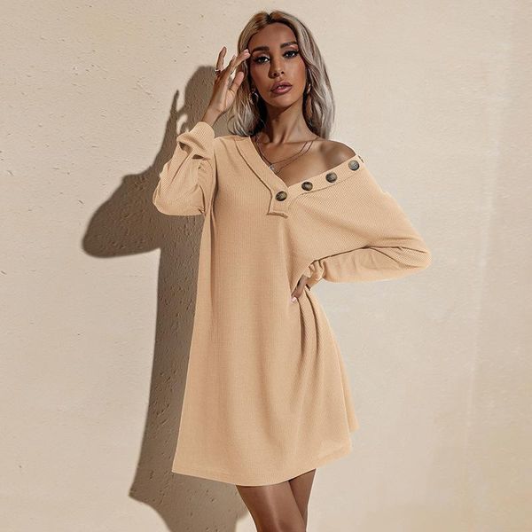 casual dresses elegant women dress v neck soft knitted autumn spring long sleeve party solid color, Black;gray
casual dresses elegant women dress v neck soft knitted autumn spring long sleeve party solid color, Black;gray