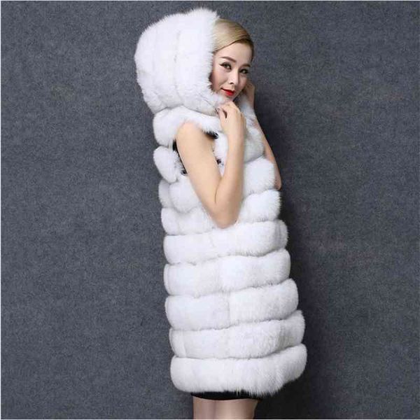 women's sweaters 6xl women winter autumn long section fake fur waistcoat large size female hooded warm faux mink vests coletes fem, White;black
women's sweaters 6xl women winter autumn long section fake fur waistcoat large size female hooded warm faux mink vests coletes fem, White;black