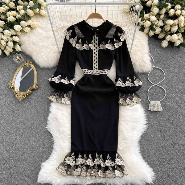 casual dresses back-embroidered mermaid singiny elegant girly dress ruffle party streetwear midi autumn 0kf7, Black;gray
casual dresses back-embroidered mermaid singiny elegant girly dress ruffle party streetwear midi autumn 0kf7, Black;gray