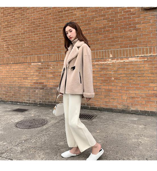 women's fur & faux shearling sheep 100% wool coat autumn winter jacket women clothes 2021 lamb korean jackets chaqueta mujer my3555 s, Black
women's fur & faux shearling sheep 100% wool coat autumn winter jacket women clothes 2021 lamb korean jackets chaqueta mujer my3555 s, Black