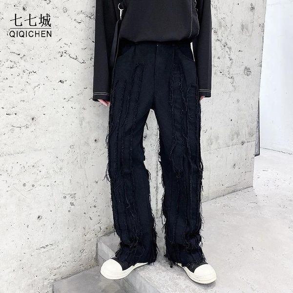 men's pants mens broken edge stripe splice pant casual streetwear hip hop gothic black white trousers japan harajuku korea straight
men's pants mens broken edge stripe splice pant casual streetwear hip hop gothic black white trousers japan harajuku korea straight