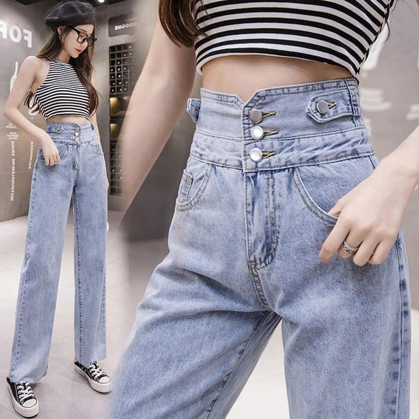 women's jeans spring for women blue loose vintage female fashion high waist streetwear leisure denim straight pants trousers
women's jeans spring for women blue loose vintage female fashion high waist streetwear leisure denim straight pants trousers