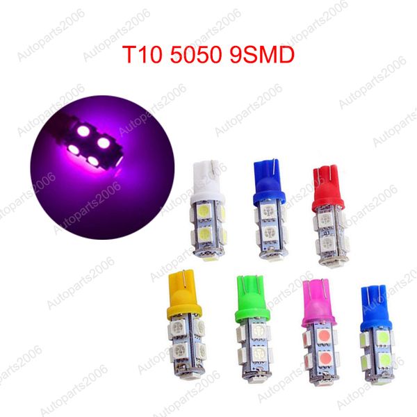 50pcs/lot purple t10 w5w 5050 9smd car wedge led bulbs replacement clearance lamps door reading tail box license plate lights 12v
50pcs/lot purple t10 w5w 5050 9smd car wedge led bulbs replacement clearance lamps door reading tail box license plate lights 12v