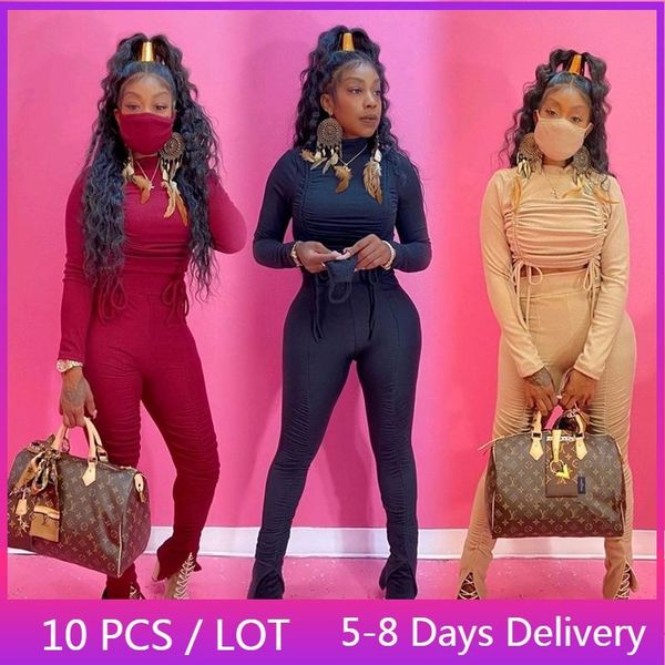 women's two piece pants wholesale items ruched set women streetwear drawstring crop skinny pant suits elegant 2 sets womens outfits, White
women's two piece pants wholesale items ruched set women streetwear drawstring crop skinny pant suits elegant 2 sets womens outfits, White