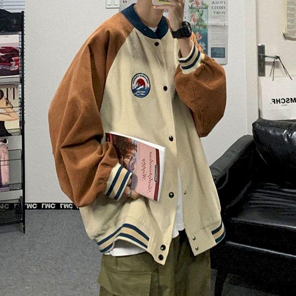 men's jackets autumn baseball jacket men stitch cardigan korean baggy casual preppy women streetwear hip-hop fashion outerwear, Black;brown
men's jackets autumn baseball jacket men stitch cardigan korean baggy casual preppy women streetwear hip-hop fashion outerwear, Black;brown