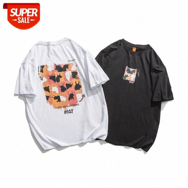 mansclot creative print round neck loose short sleeve t-shirt men's half #yz7x, White;black
mansclot creative print round neck loose short sleeve t-shirt men's half #yz7x, White;black