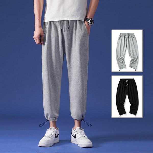 men's pants spring and autumn cotton men solid elastic waist streetwear baggy trousers casual trendy wild, Black
men's pants spring and autumn cotton men solid elastic waist streetwear baggy trousers casual trendy wild, Black