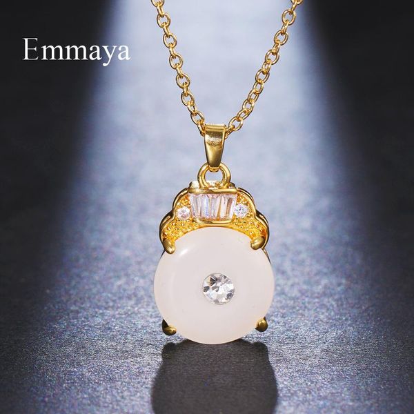 pendant necklaces emmaya noble gold color round shape women elegant choice in banquet fashion jewelry dazzling glass necklace, Silver
pendant necklaces emmaya noble gold color round shape women elegant choice in banquet fashion jewelry dazzling glass necklace, Silver