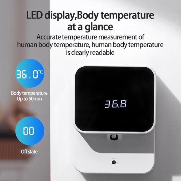 liquid soap dispenser wall-mounted infrared non-contact foam hand sanitizer holder body temperature intelligent sensor led display 
liquid soap dispenser wall-mounted infrared non-contact foam hand sanitizer holder body temperature intelligent sensor led display