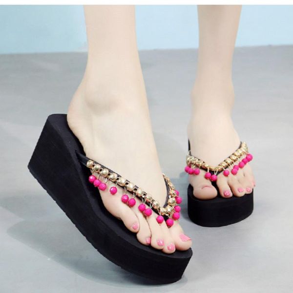 slippers female beach shoes colorful bead flip flops handmade women princess girls zapatos de mujer home wedges, Black
slippers female beach shoes colorful bead flip flops handmade women princess girls zapatos de mujer home wedges, Black