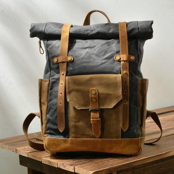 backpack sell men leather canvas european style student school bag waterproof large 15" laprucksack male travel knapsack
backpack sell men leather canvas european style student school bag waterproof large 15" laprucksack male travel knapsack