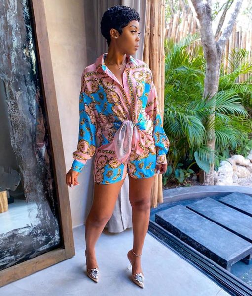 women's tracksuits summer two piece set women 2021 shorts sets vintage boho oversized shirt high waist loose mujer casual printed, Gray
women's tracksuits summer two piece set women 2021 shorts sets vintage boho oversized shirt high waist loose mujer casual printed, Gray