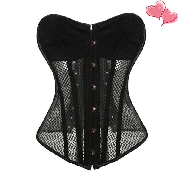 Woman Bustiers Mesh Cover Bra Black Gothic Sexy Women Hollow Out Corset Hot Lace Up Overbust Lingerie Clubwear Spiral Steel Bone Bustier, Black;white
Woman Bustiers Mesh Cover Bra Black Gothic Sexy Women Hollow Out Corset Hot Lace Up Overbust Lingerie Clubwear Spiral Steel Bone Bustier, Black;white