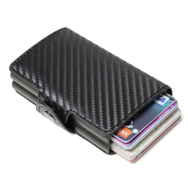 card holders men double aluminum leather holder rfid metal wallet automatic up anti-theft women purse business id cardholder, Brown;gray
card holders men double aluminum leather holder rfid metal wallet automatic up anti-theft women purse business id cardholder, Brown;gray