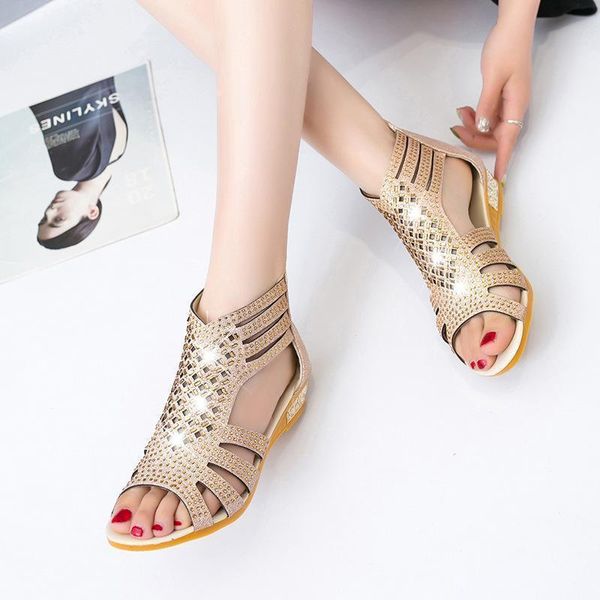 sandals women's shoes fashion casual solid color rhinestone open toe hollow breathable rear zipper flat heel comfortable, Black
sandals women's shoes fashion casual solid color rhinestone open toe hollow breathable rear zipper flat heel comfortable, Black