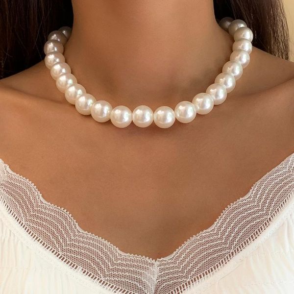 chains ingemark goth fashion imitation pearl lasso pendant chain necklace for women jewelry on the neck big bead choker female, Silver
chains ingemark goth fashion imitation pearl lasso pendant chain necklace for women jewelry on the neck big bead choker female, Silver