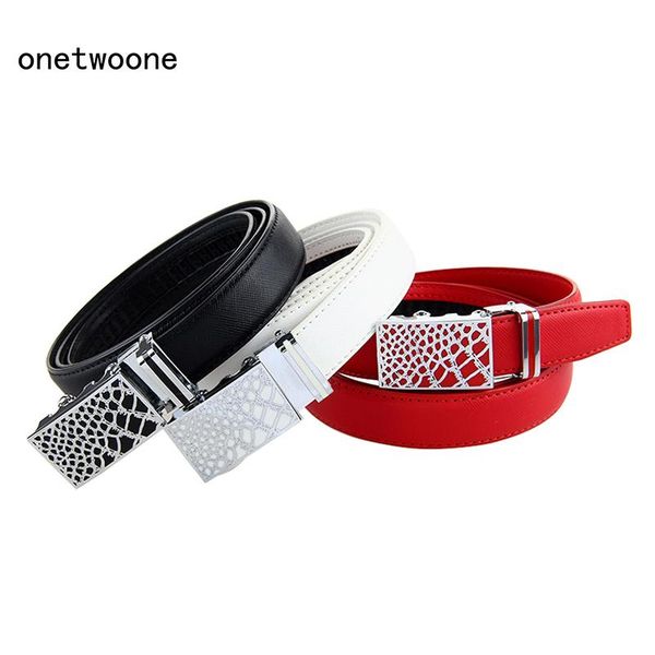 belts fashion genuine leather women belt waist automatic buckle female strap plus size 135, Black;brown
belts fashion genuine leather women belt waist automatic buckle female strap plus size 135, Black;brown