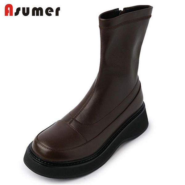 boots asumer 2022 arrive ankle women shoes genuine leather +stretch pu thick bottom comfortable winter female, Black
boots asumer 2022 arrive ankle women shoes genuine leather +stretch pu thick bottom comfortable winter female, Black