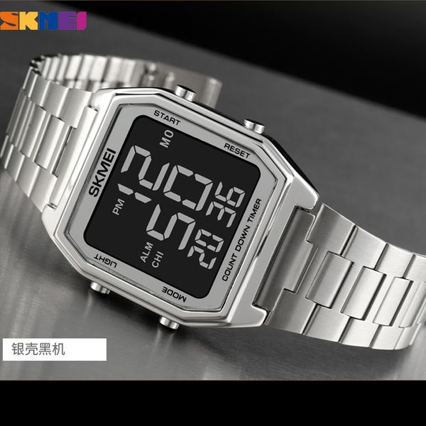 skmei 2 time men digital sport watches brand countdown satch fashion led electronic wristwatch male reloj hombreg, Slivery;brown
skmei 2 time men digital sport watches brand countdown satch fashion led electronic wristwatch male reloj hombreg, Slivery;brown