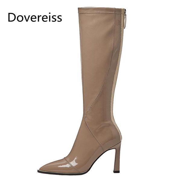 boots dovereiss fashion women's shoes winter pointed toe brown white elegant knee high zipper concise mature 33-41, Black
boots dovereiss fashion women's shoes winter pointed toe brown white elegant knee high zipper concise mature 33-41, Black