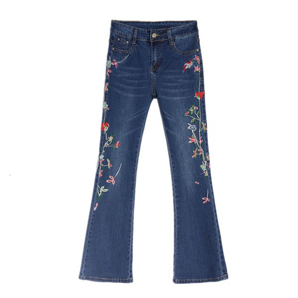 the new large size of national wind women embroidered flower big section long paragraph bones burnt jeans 9ox3, Blue
the new large size of national wind women embroidered flower big section long paragraph bones burnt jeans 9ox3, Blue