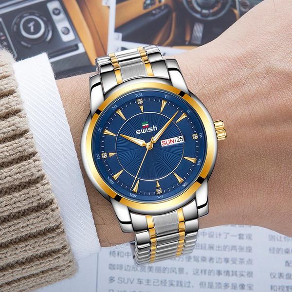 wristwatches swish 2021 business watch men luxury stainless steel calendar quartz watches luminous military sports wristwatch male saat erke, Slivery;brown
wristwatches swish 2021 business watch men luxury stainless steel calendar quartz watches luminous military sports wristwatch male saat erke, Slivery;brown