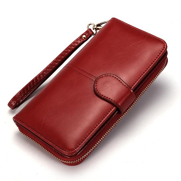 wallets women wallet leather card coin holder money clip long clutch phone wristlet trifold zipper cash po female purse, Red;black
wallets women wallet leather card coin holder money clip long clutch phone wristlet trifold zipper cash po female purse, Red;black