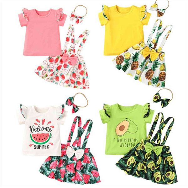 kids baby girls fashion 3 piece outfit set short sleeve pineapple print suspender skirt headband 1 5t, White
kids baby girls fashion 3 piece outfit set short sleeve pineapple print suspender skirt headband 1 5t, White