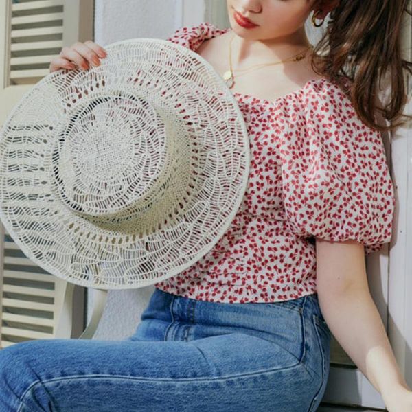 women's blouses & shirts kawaii puff sleeve square collar blusas mujer de moda japan style summer crop design sweet lace-up bow print, White
women's blouses & shirts kawaii puff sleeve square collar blusas mujer de moda japan style summer crop design sweet lace-up bow print, White