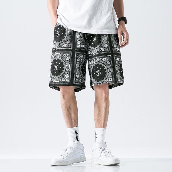 men's shorts oversized cotton men summer elastic waist cashew printed jogger short pant fashion harajuku plus size trousers male, White;black
men's shorts oversized cotton men summer elastic waist cashew printed jogger short pant fashion harajuku plus size trousers male, White;black